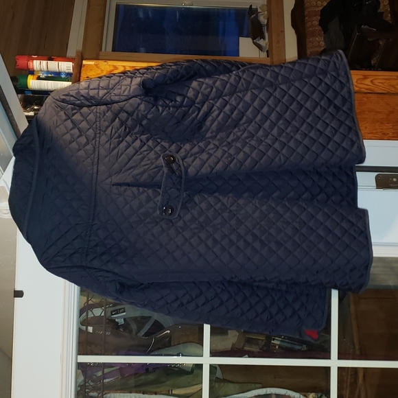 Hobbs of London NW3 Black w/Red Accents Quilted Fall Coat English 12/US 10 EUC - Picture 4 of 4